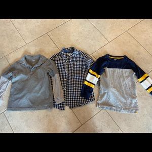 Set of three long sleeve Carter’s boy shirts